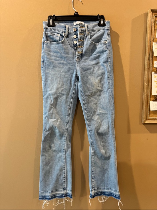 LOFT Denim - LOFT Light Blue High-Rise Button-Fly Wide Leg Jeans